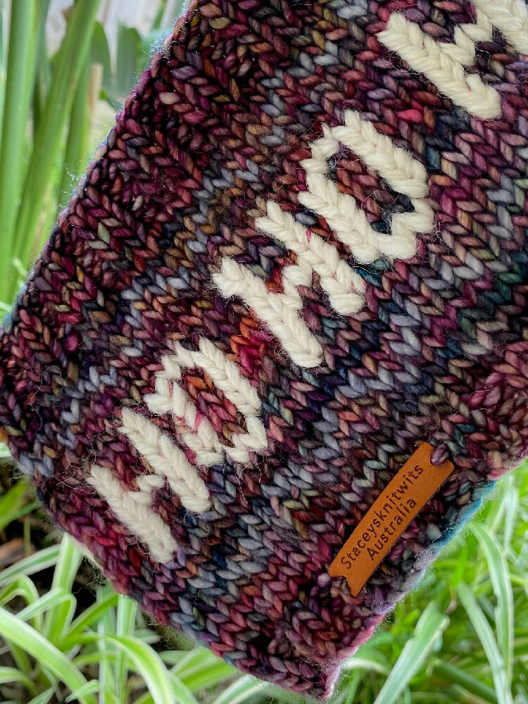 DOWNLOAD - Knitting Pattern - Christmas Headband, HoHoHo Headband Pattern