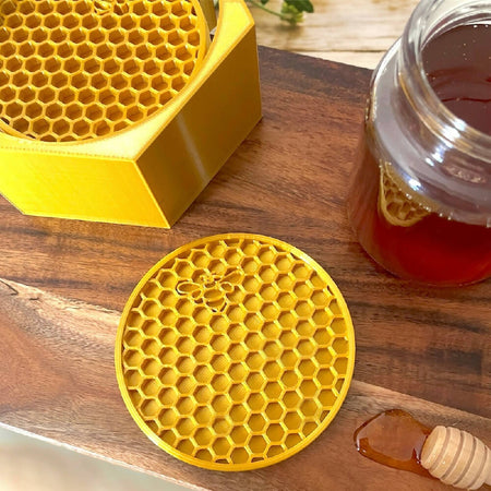 3D-Printed Bee Coasters