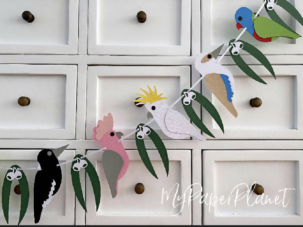 Australian Birds Garland. Native birds, Birthday party, baby shower banner.