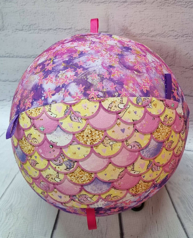 Balloon Ball: Mermaid scales & Tropical flowers: Taggie: Two tone