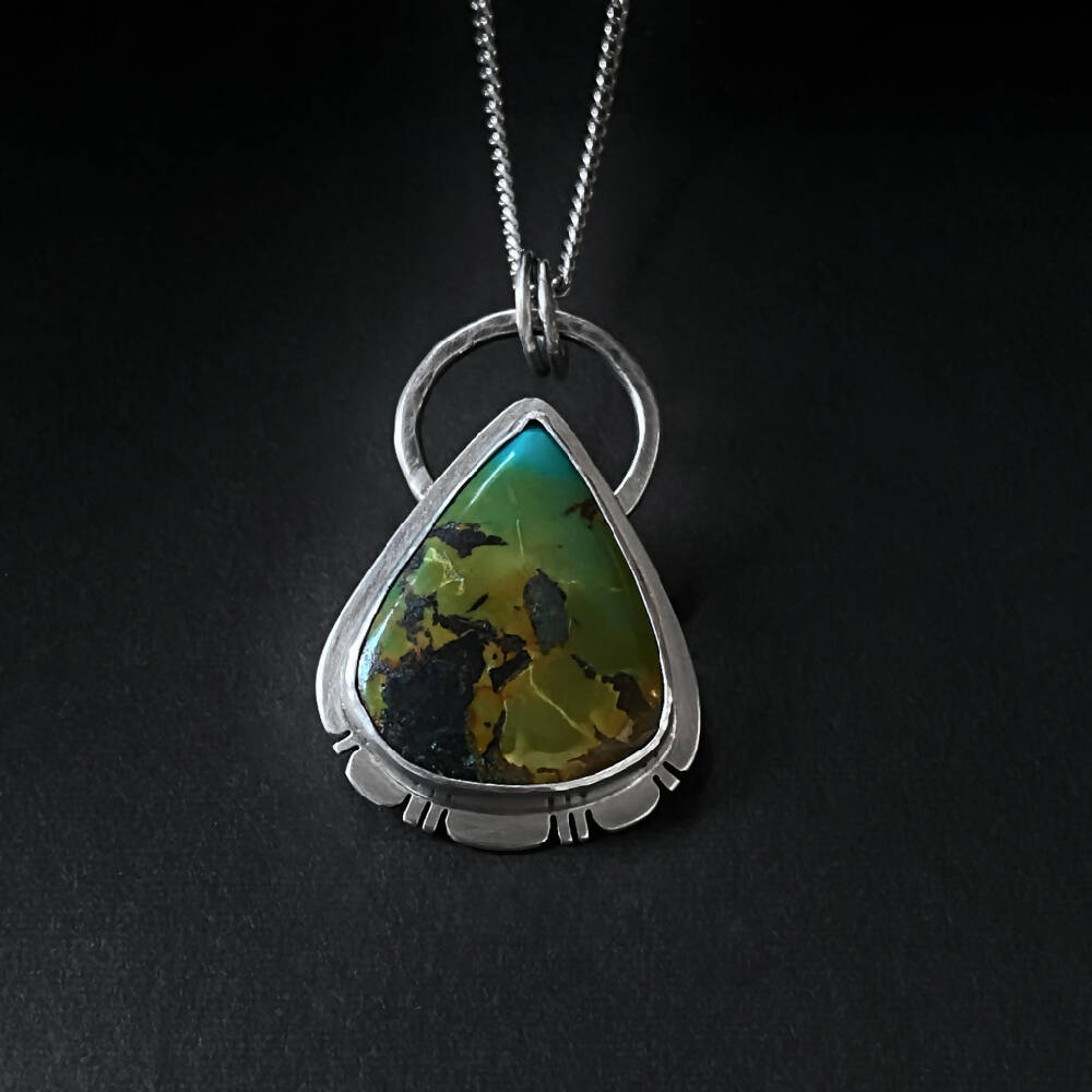 Sterling Silver Turquoise Teardrop Pendant