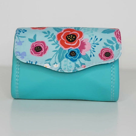 Floral and Mint Small Wallet (Minor Defect)