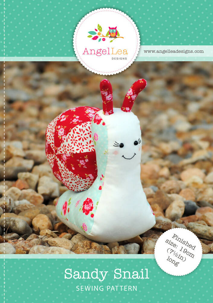 Snail Softie HARD COPY Paper Sewing Pattern Sandy the Snail