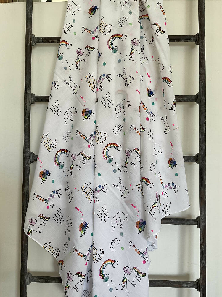 Baby Wrap / Muslin Cotton / rainbow colours