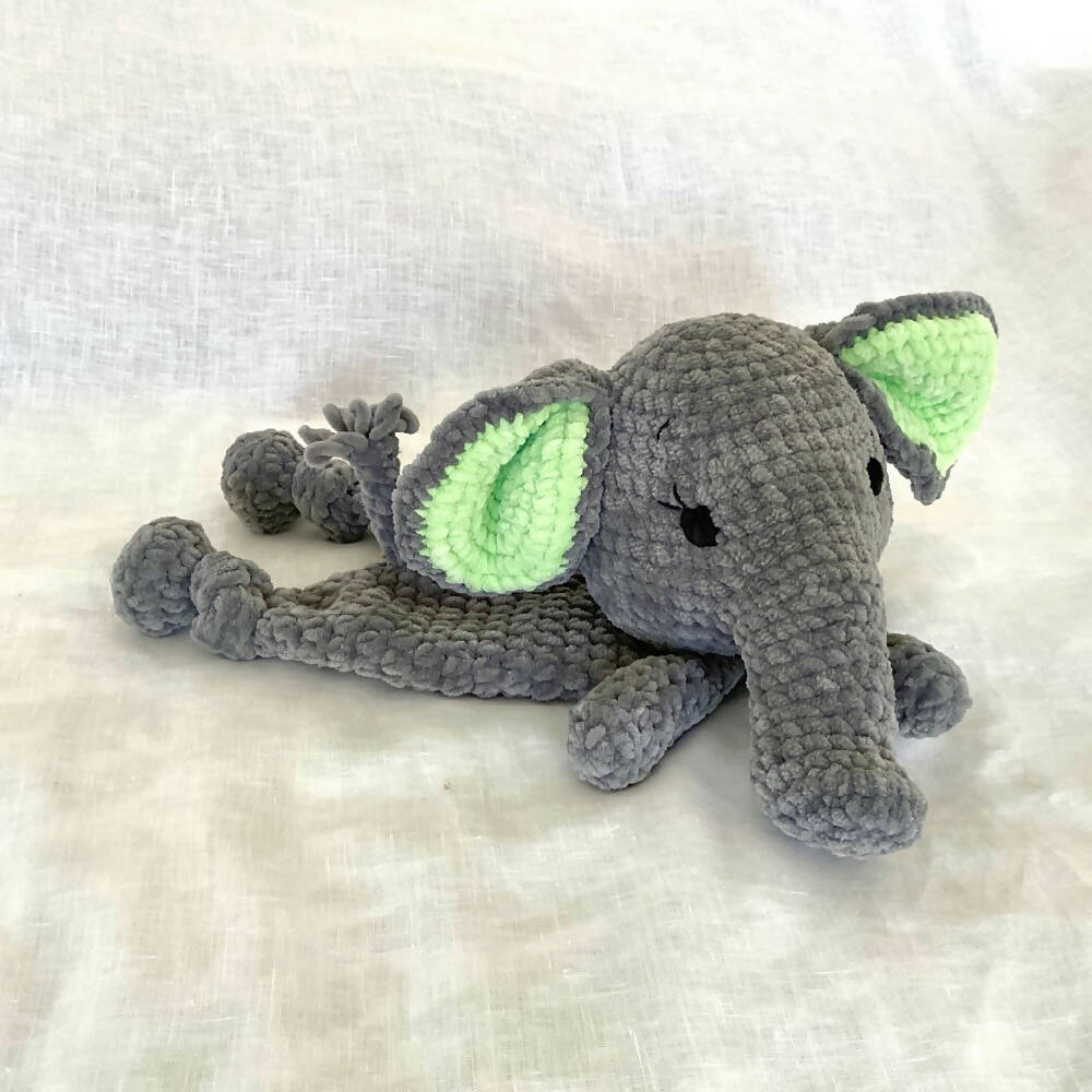 Crochet Plush Snuggle Baby Comforter Elephant Large