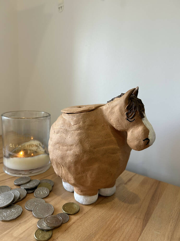 Chestnut Pony Money Bank
