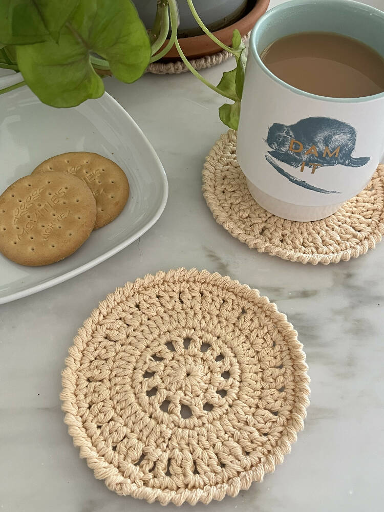Country Coaster - Cotton Crochet Coaster