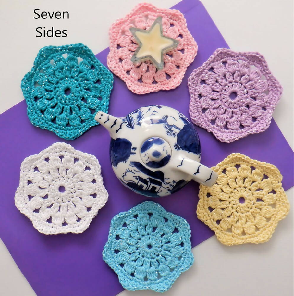 Sparkly Crochet Coaster Sets