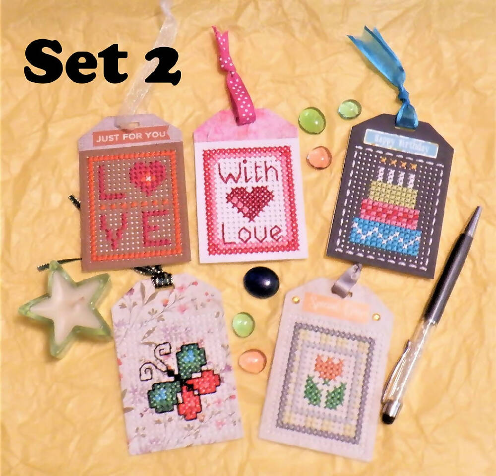 Assorted Cross Stitch Gift Tags Sets