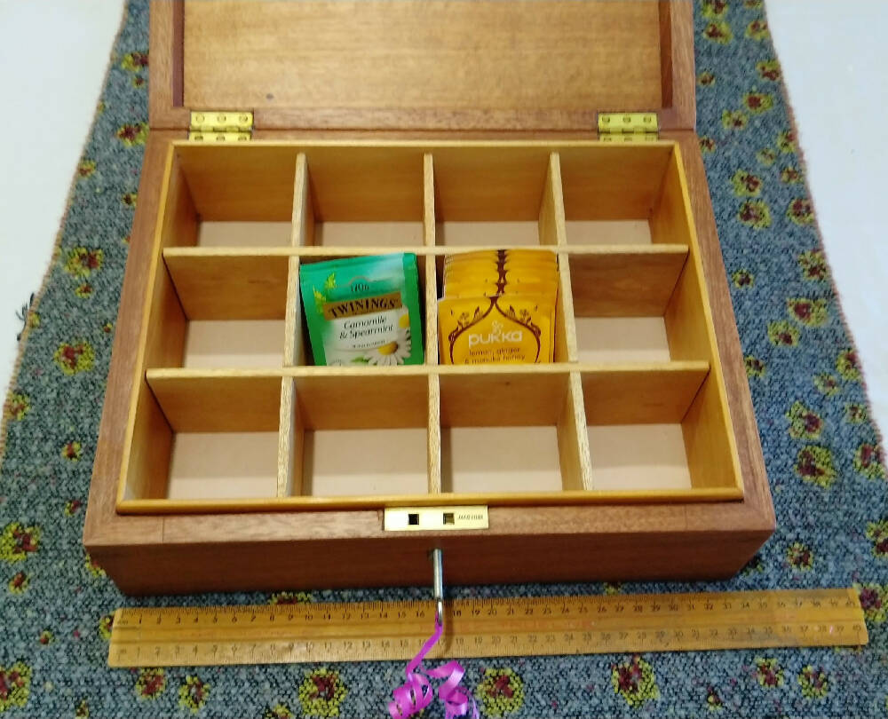 Large Mahogany Tea / Stationary Box