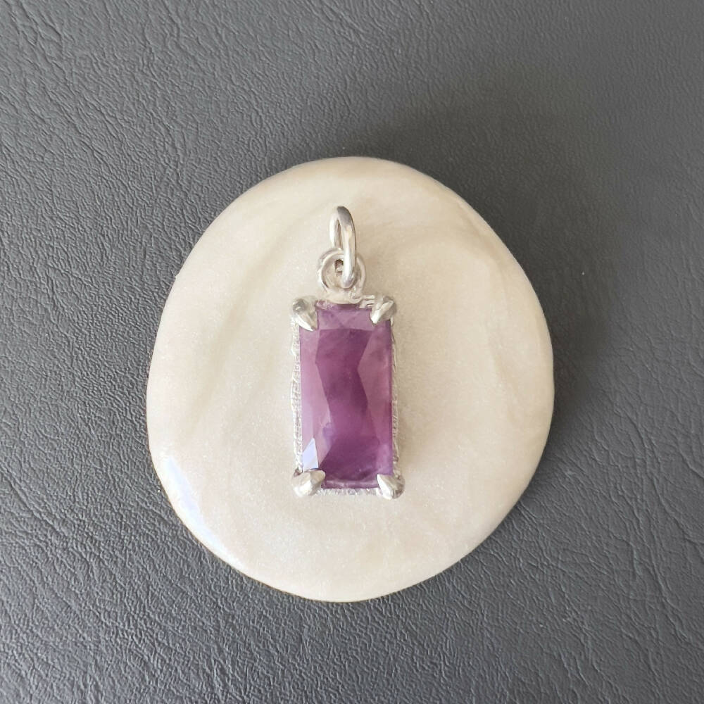 Sapphire and Sterling Silver Pendant