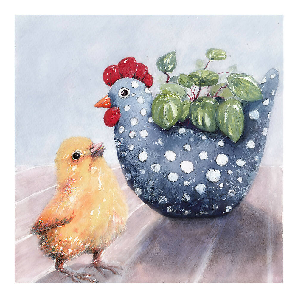 Chick and Chicken Planter