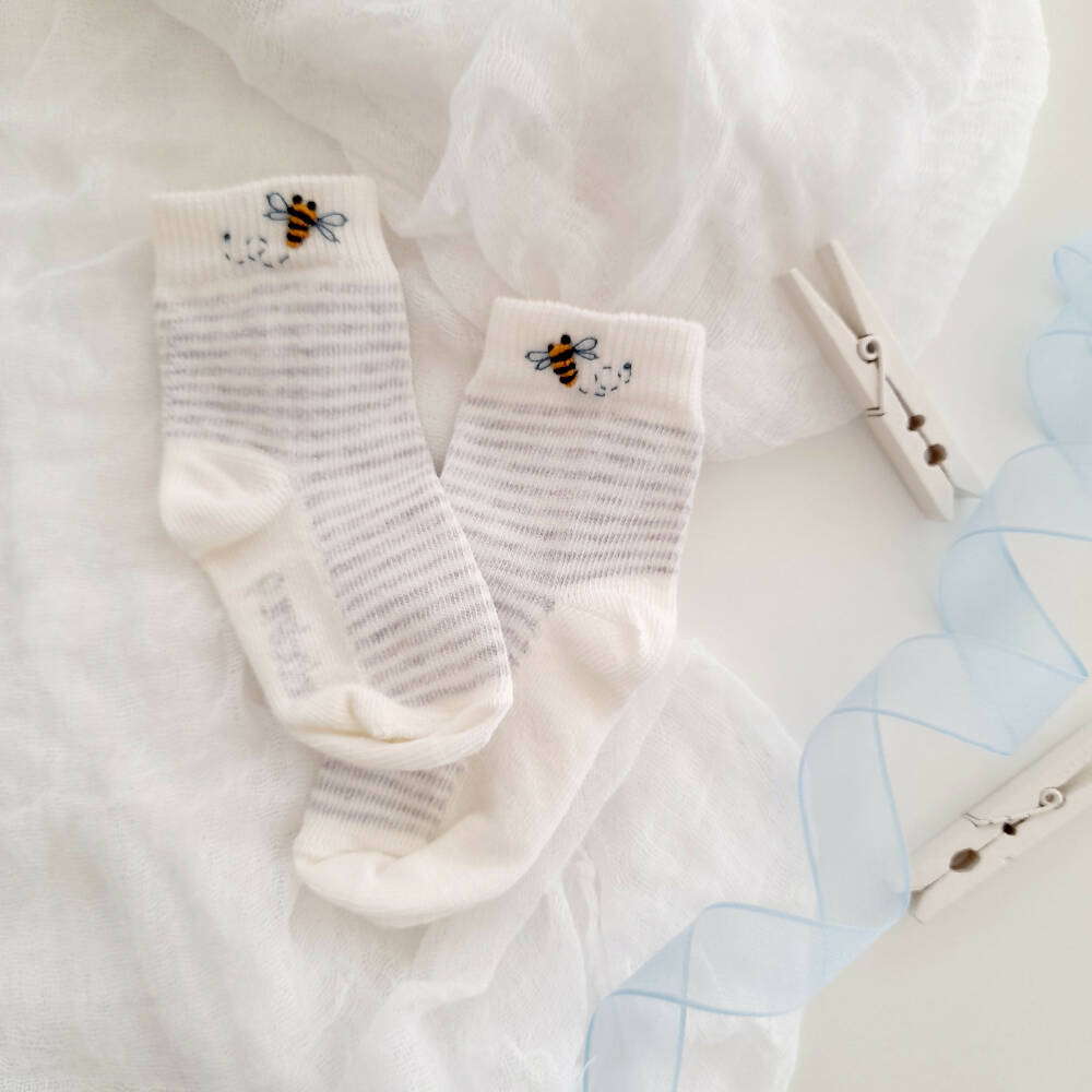 Baby Socks Hand-Embroidered