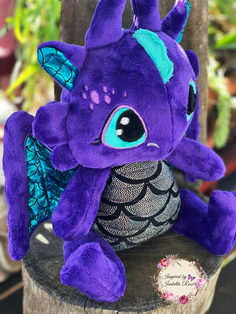 Jointed Dragon Plushie, Dragon wing set, Made to order