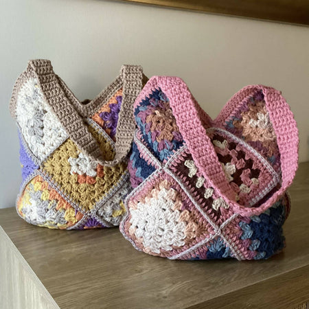 Crochet Bags - Fully lined with pocket