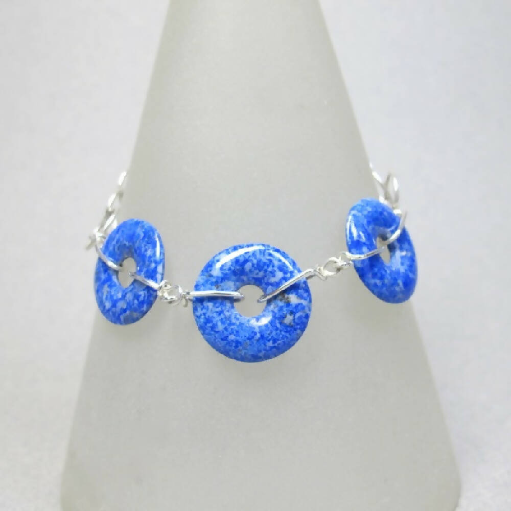 Lapis lazuli and sterling silver bracelet 3
