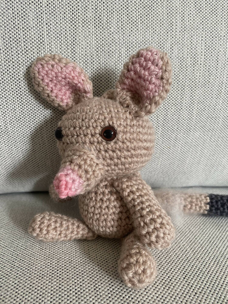 Possum - crocheted toy