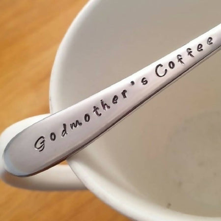 Godmother GIft Custom Spoon, Godfather, Coffee, Tea.