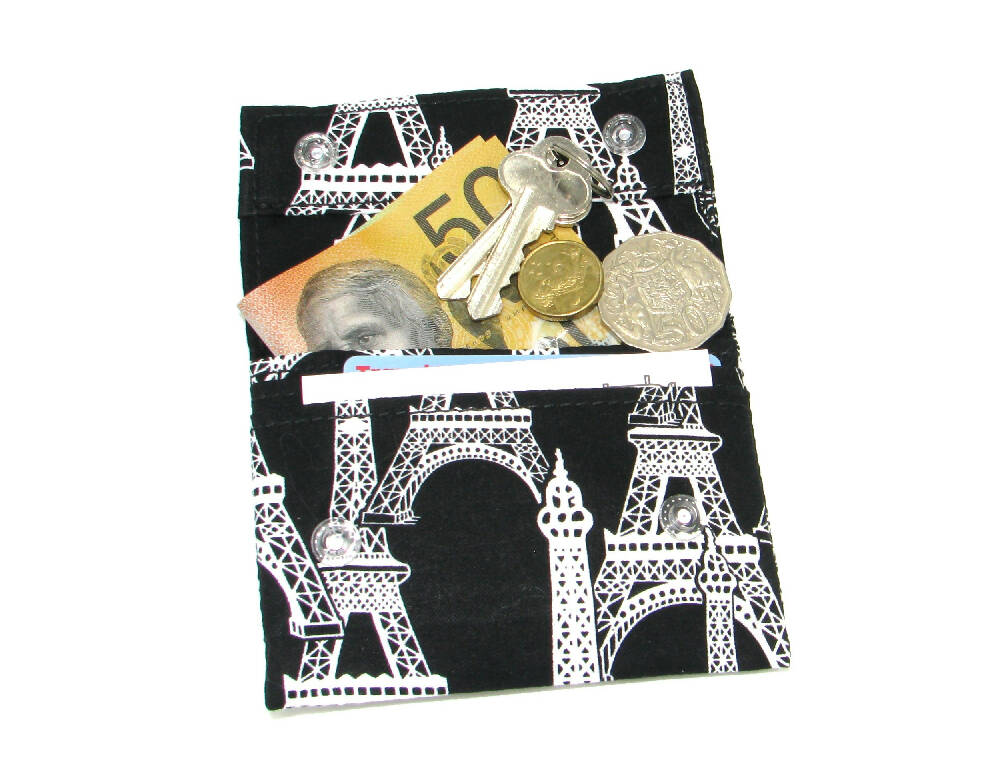 Paris inspired Eiffel Tower Tote Bag & Cash/Card Holder