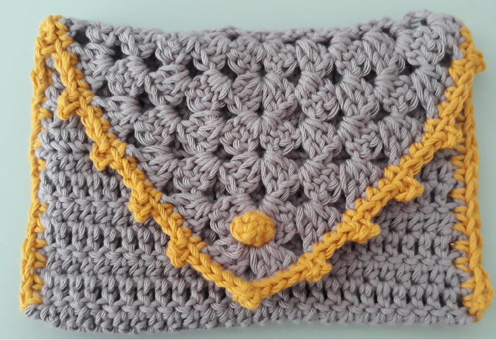 Lilac Soft Bag with Gold trim