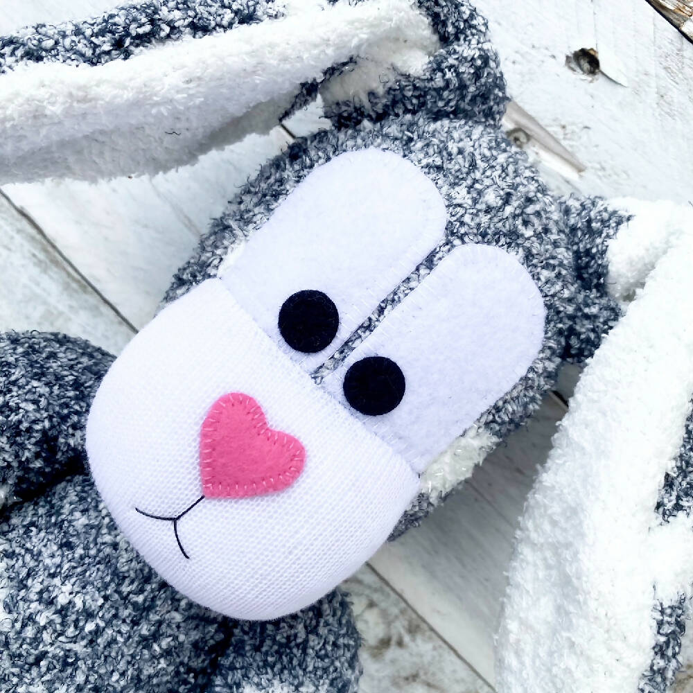 Boston the Sock Bunny - READY TO SHIP soft toy