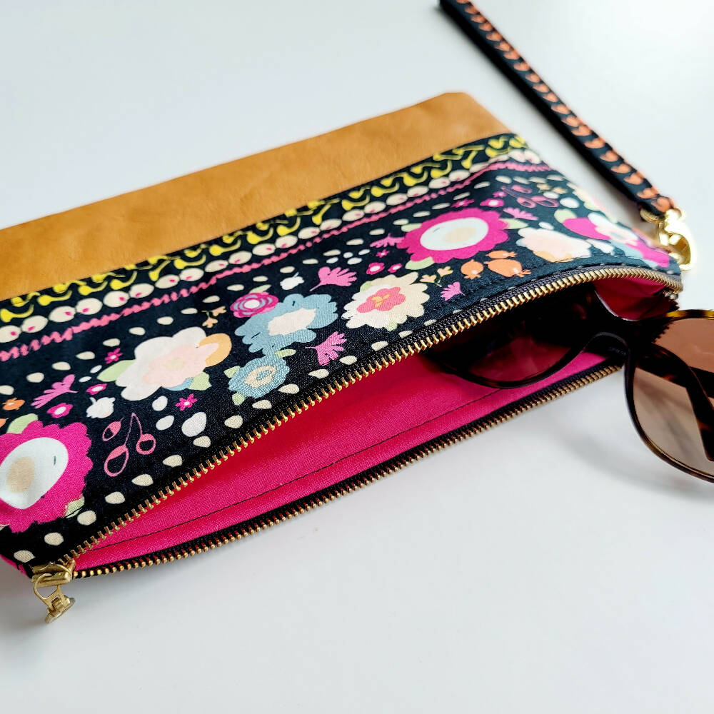 Stylish and Fun Boho Floral Wristlet/Clutch