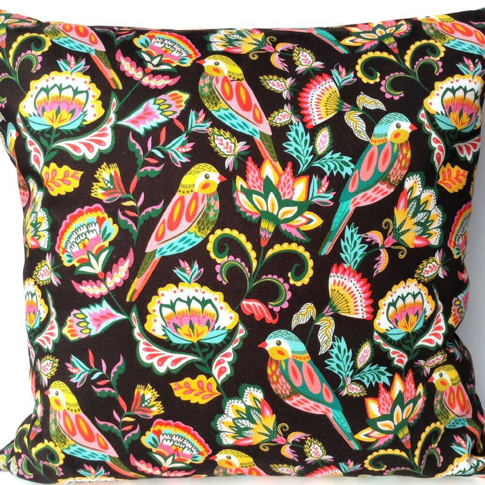 Floral cushion covers-Bird detail throw pillow