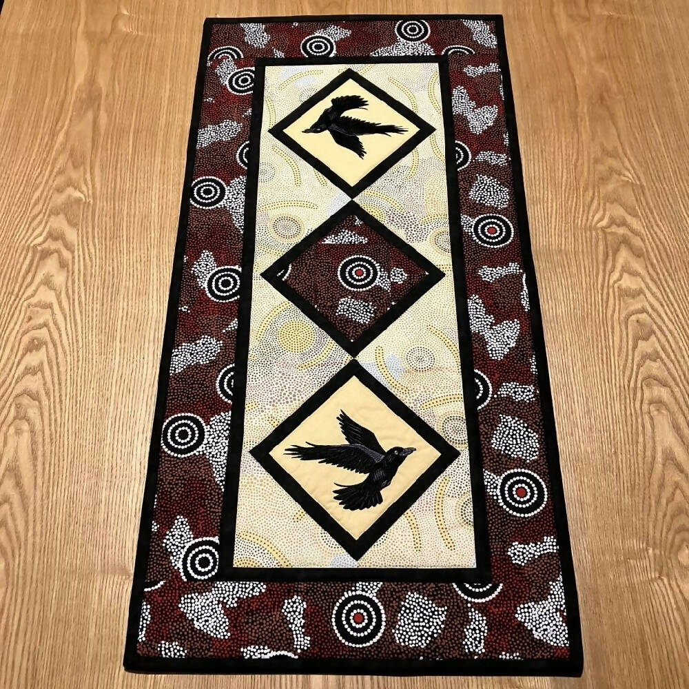 table-runner-handmade-Australia-crow_1