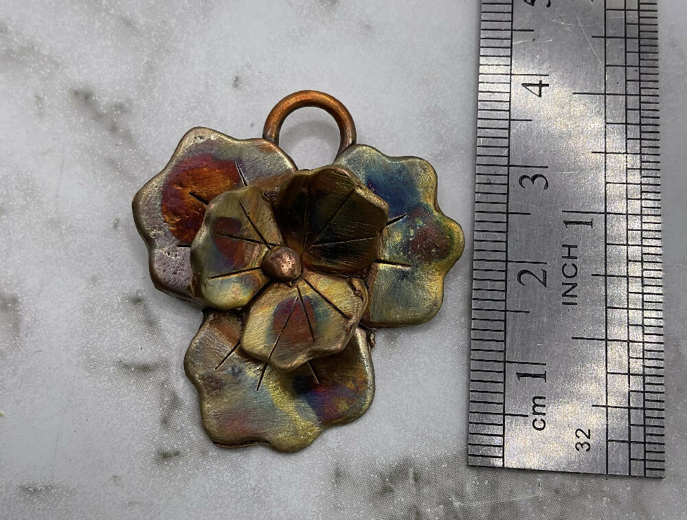 Copper Flower Pendant