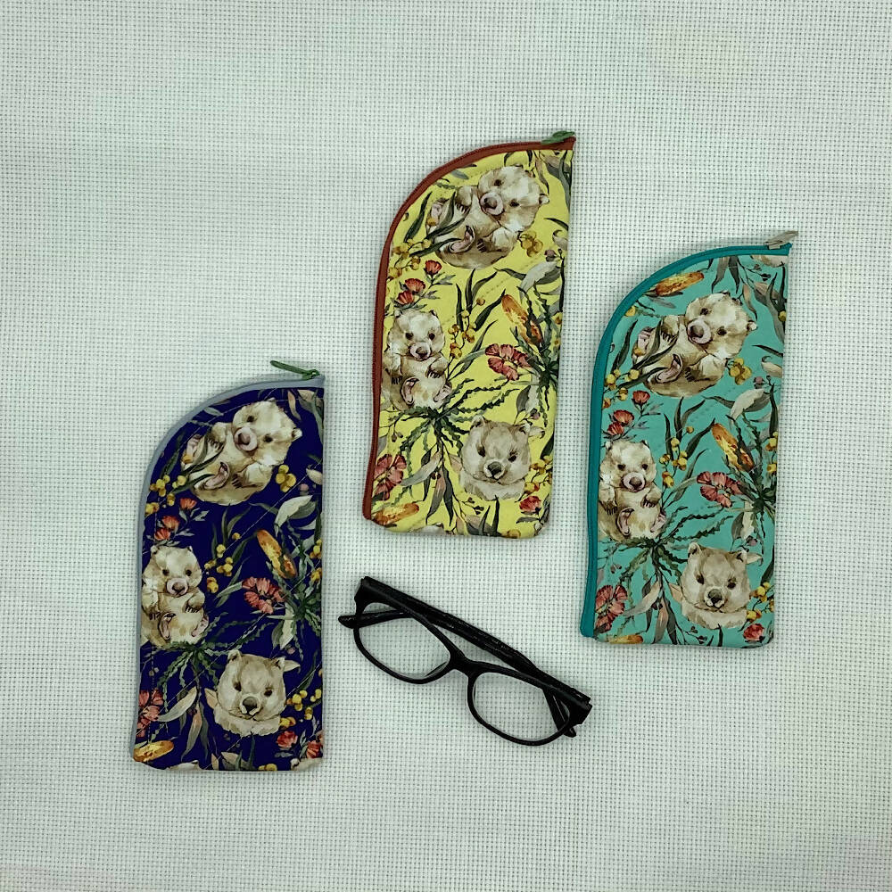 Wombats glasses case for sunglasses, reading, spectacles - 3 designs