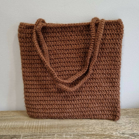 Medium Crochet Tote Bag - made with 100% recycled polyester yarn (34cmW x 33cmH)