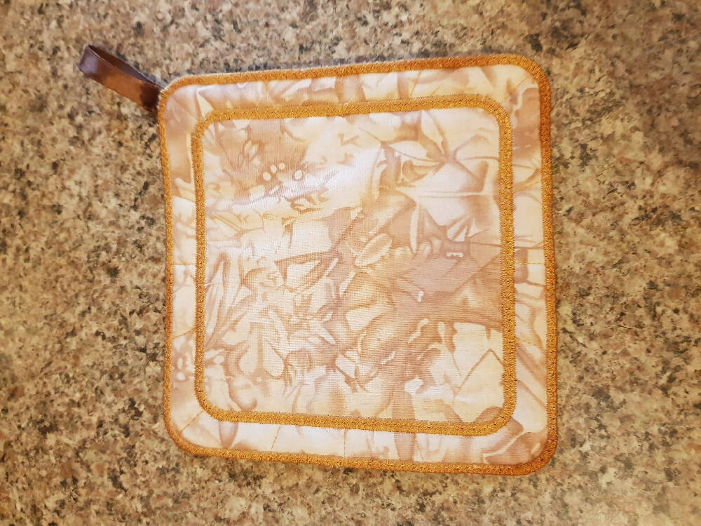 WIne bottles & Glass Pot Holders x2