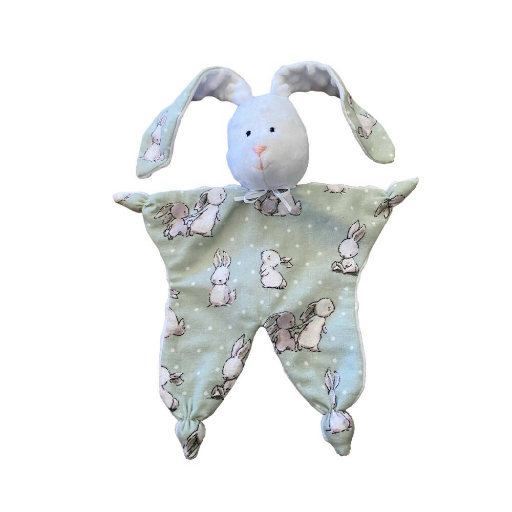 Baby Bunny Comforter, Bib & Bunny Rattle Set