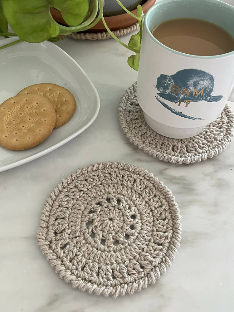 Country Coaster - Cotton Crochet Coaster