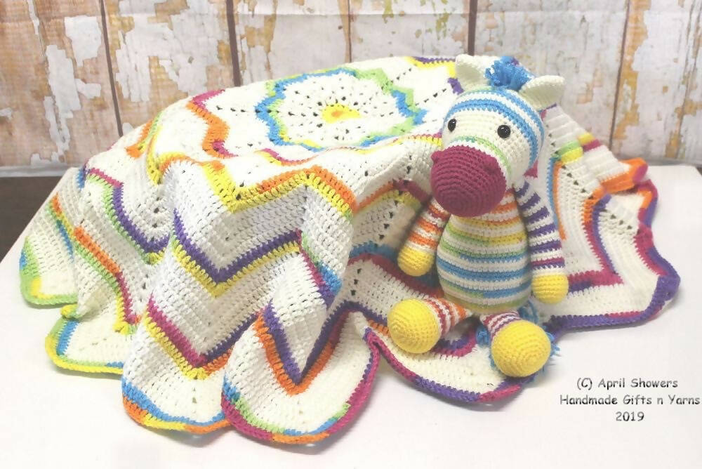 Crochet Blanket & Toy Set