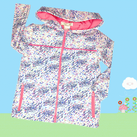 Girls Soft Shell Jacket, Pink Multi, Sizes: 6, 8