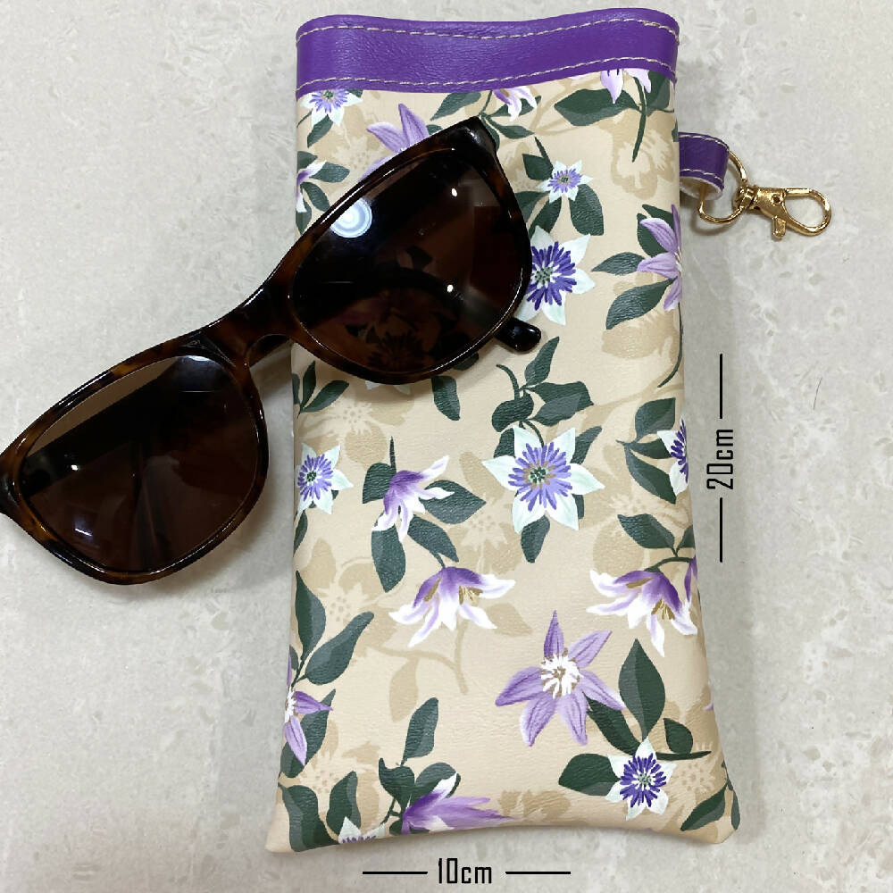 Glasses Case / Pouch featuring exclusive Australian Clematis Floral Print #6