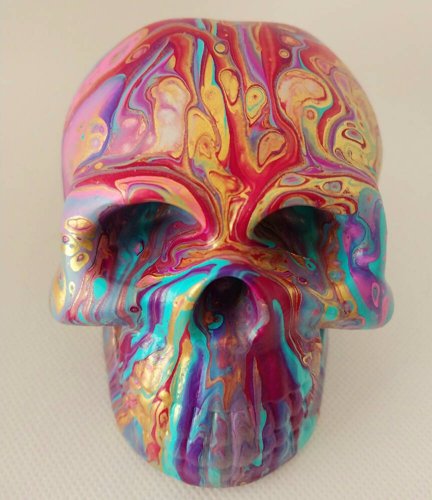 Paint Poured Skull