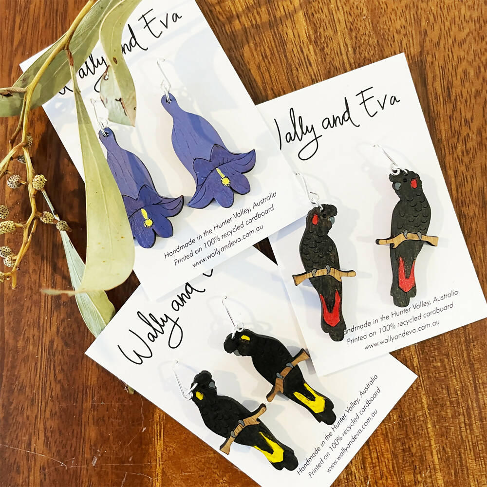 Madeit_handmade_black_cockatoos_jacaranda_earrings