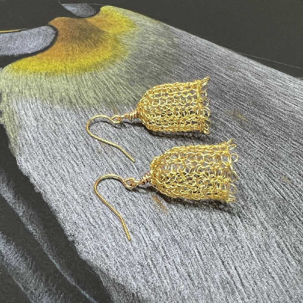 Cholla | Knitted wire earrings
