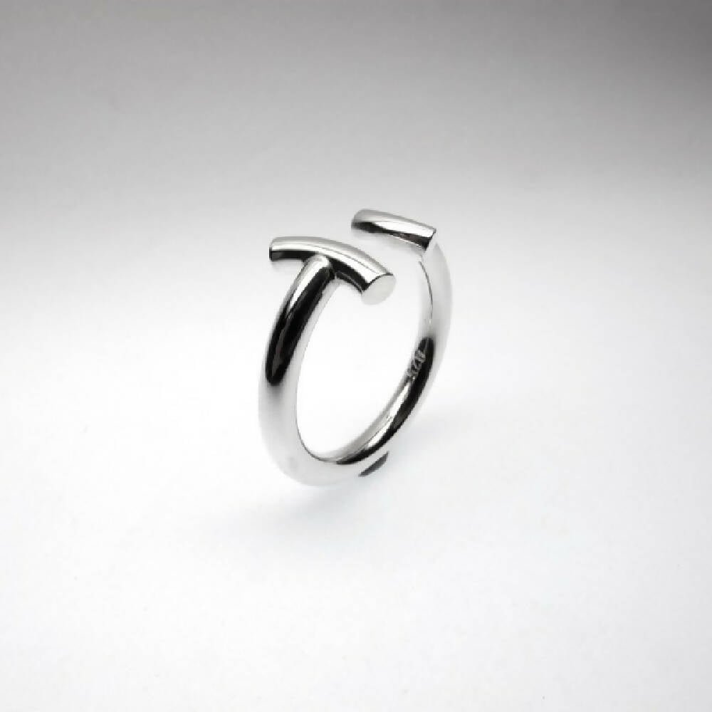 sterling silver open curve ring 3