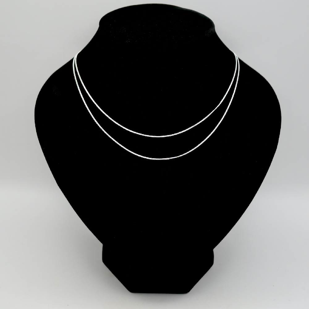 fine chains sterling silver black bust sml