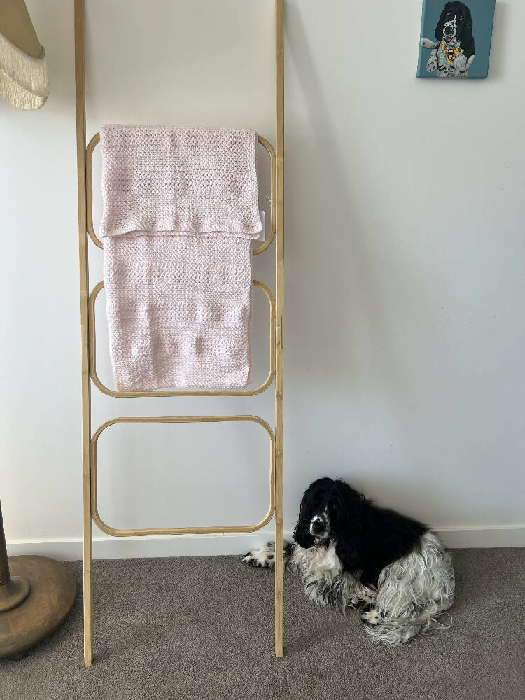 Blanket | Handmade Crochet | Baby Pink | No Holes