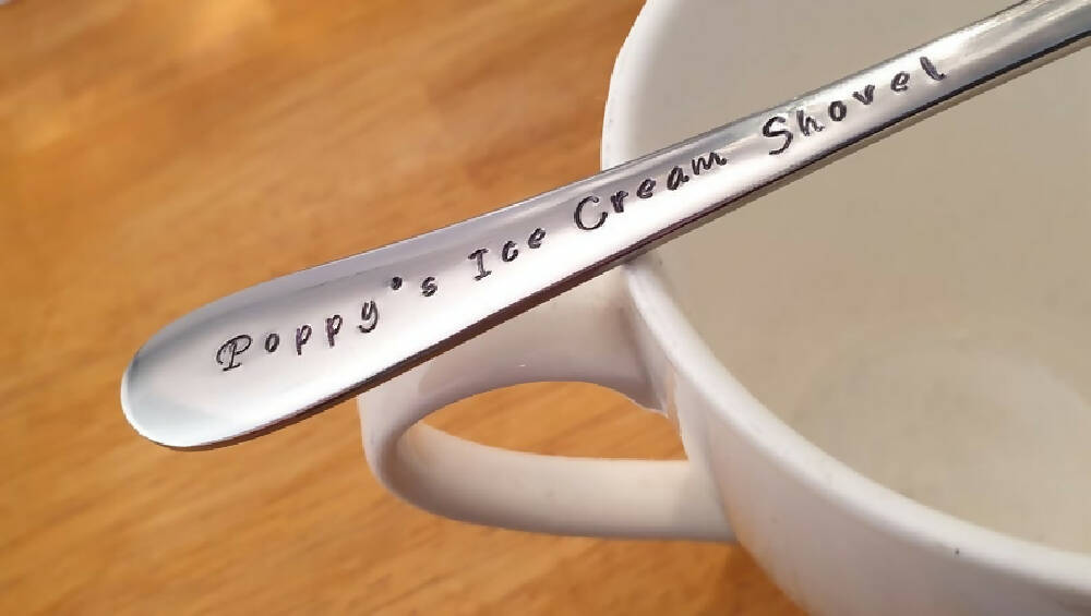 Poppy's Ice Cream Shovel Custom Fathers Day Pa Grandad