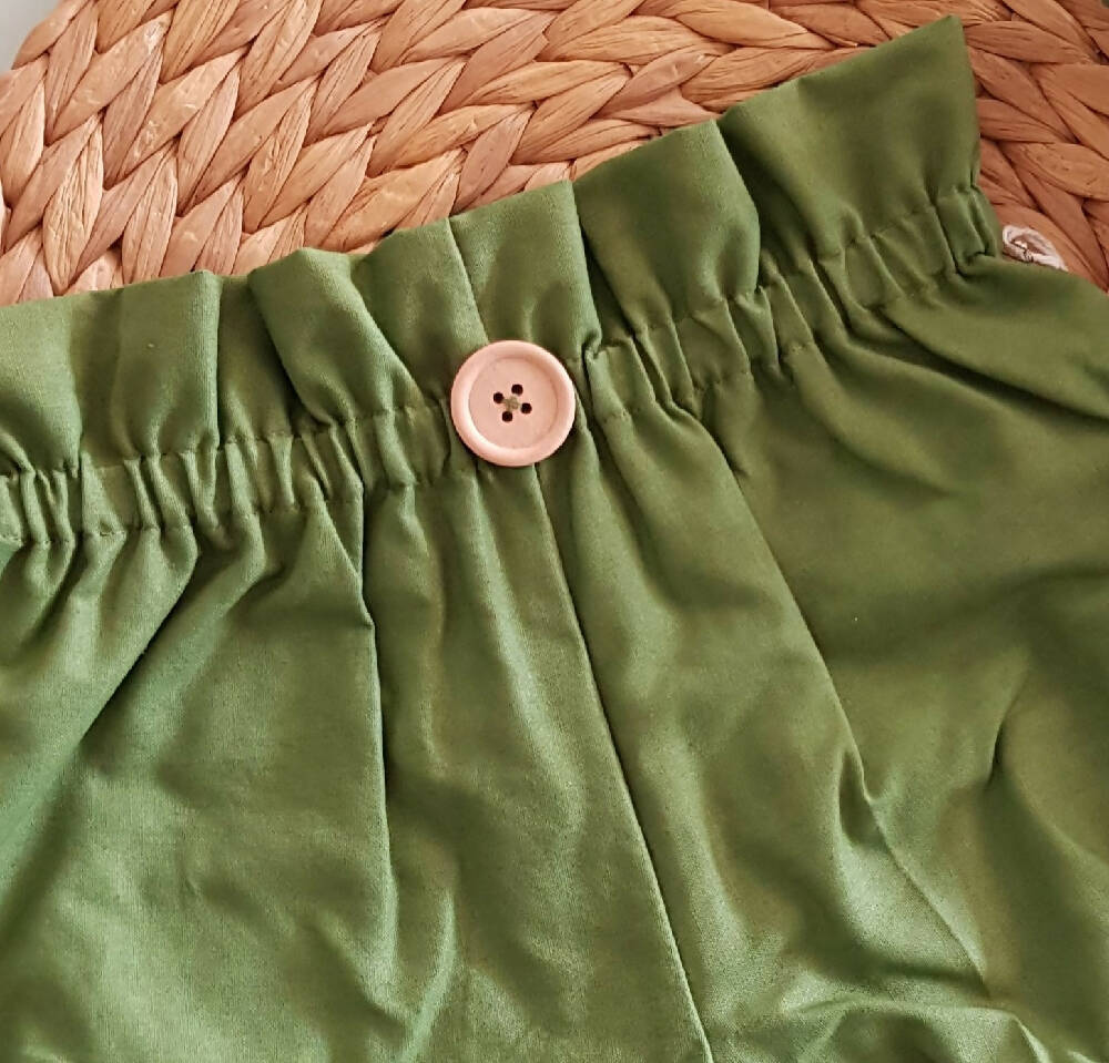 Girls Green Christmas Britches / Bloomers