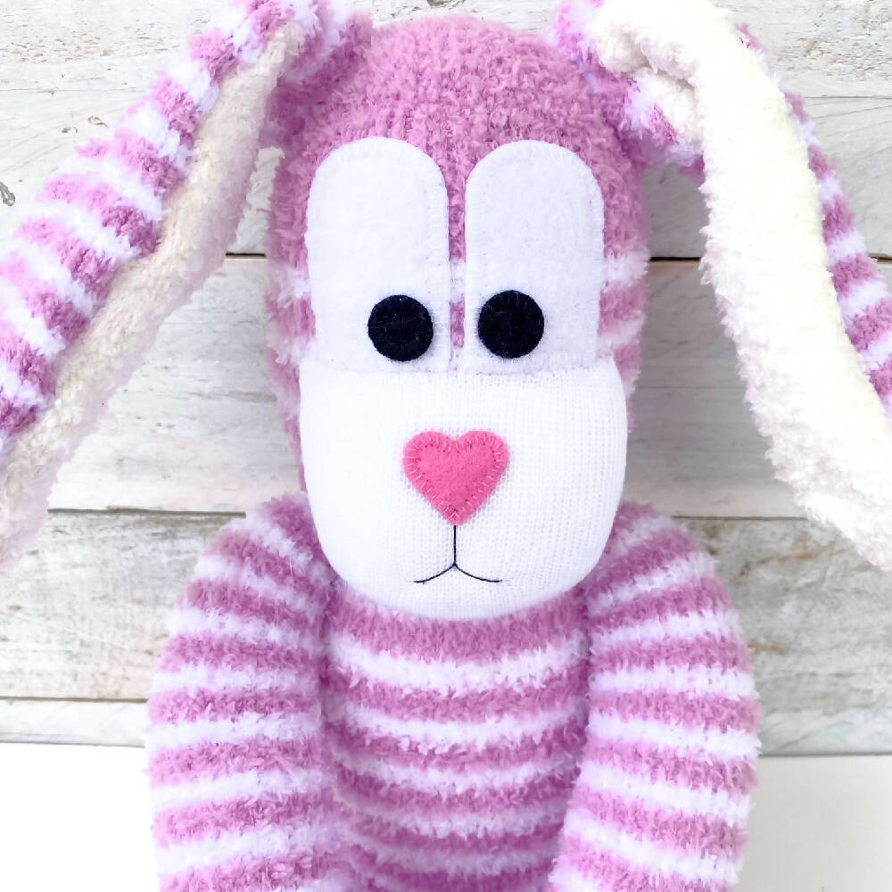 Bonnie-Sock Bunny-Sock Monkey-Soft Toy-Rabbit_2