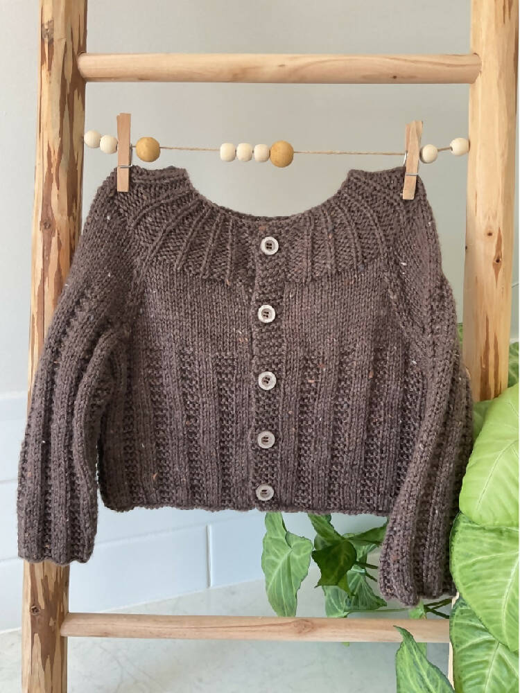 Cardigan in Brown, Size 12-18 months