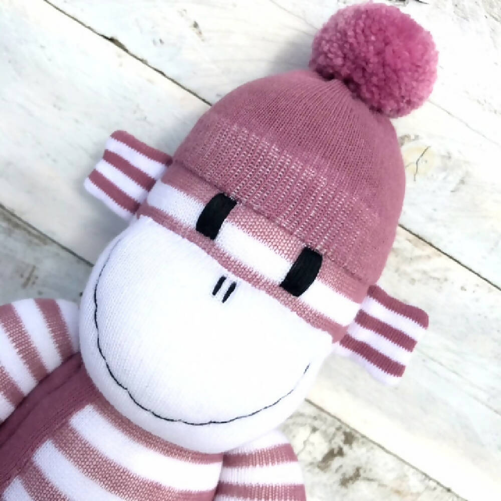 Chelsea the Sock Monkey - MADE TO ORDER soft toy