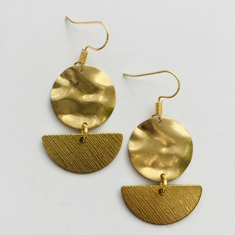 gold dangly earrings abacus designs
