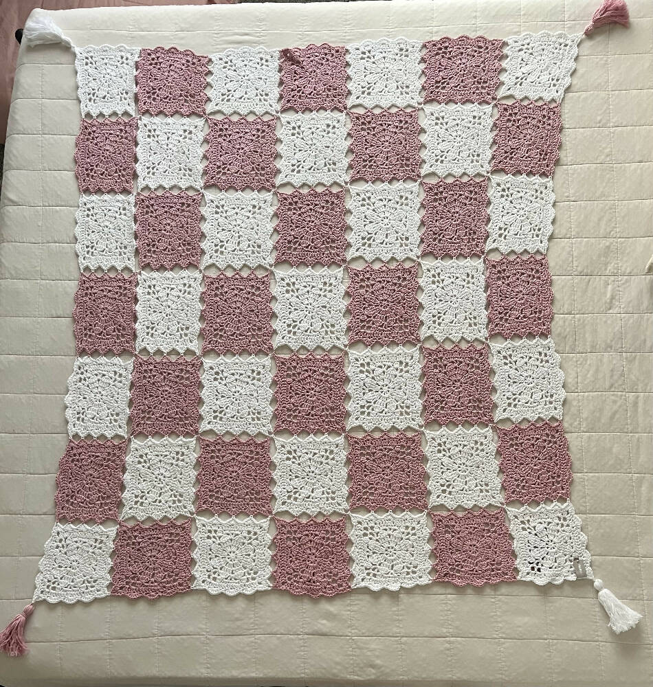 Flower Square Crochet Blanket